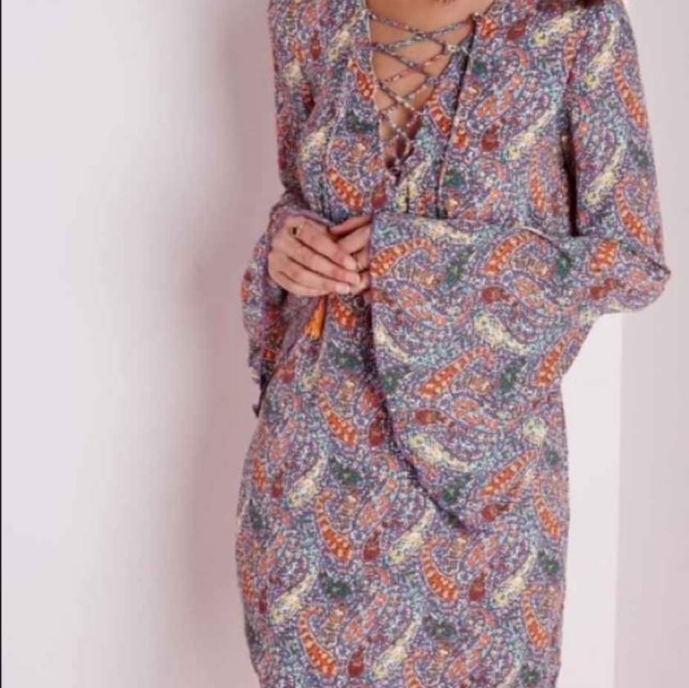 Missguided Bell Sleeve Dress